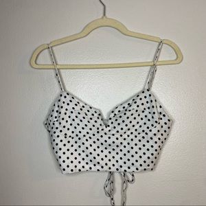 Cute crop blouse tied in the back - Polka Dot Urban Outfitters